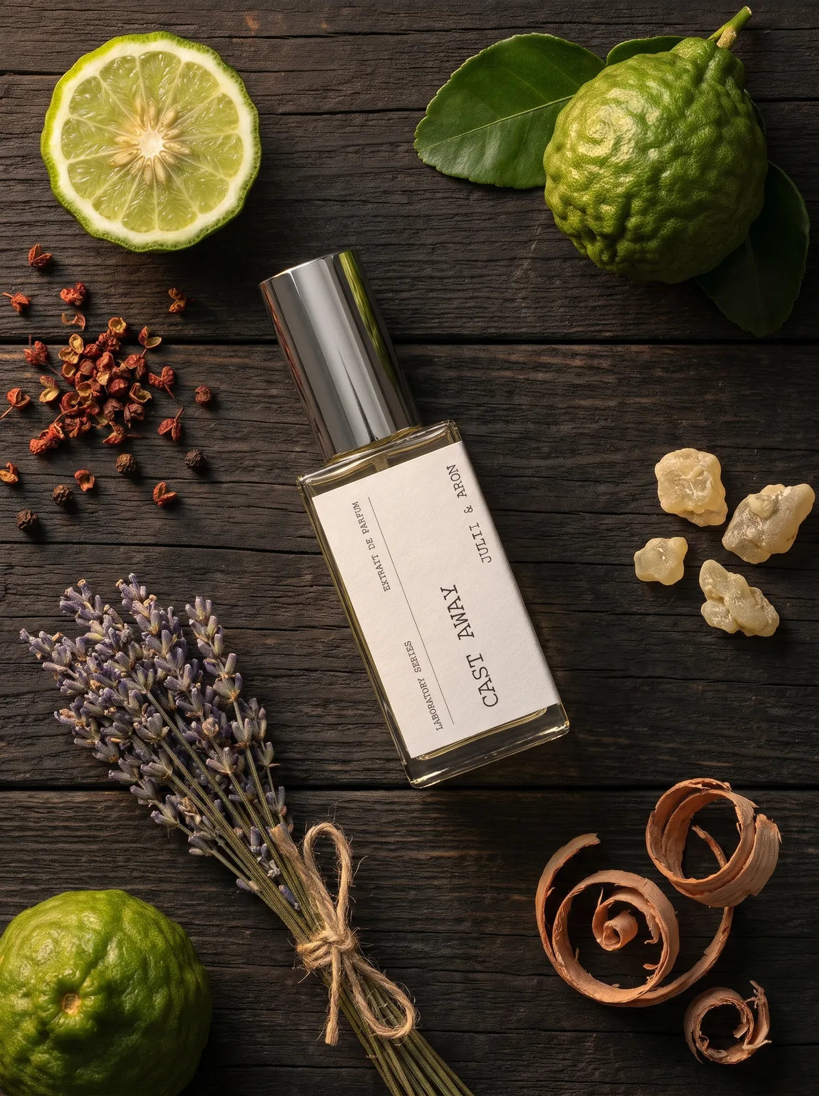Cast Away Parfum von Julii & Aron – Flakon mit Duftnoten