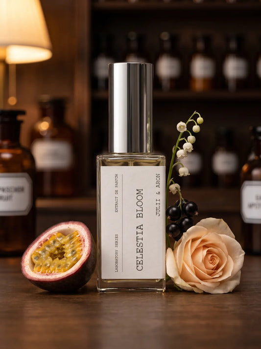 Celestia Bloom Extrait de Parfum 50 ml – Laboratory Series von Julii & Aron mit Passionsfrucht, Teerose und Maiglöckchen