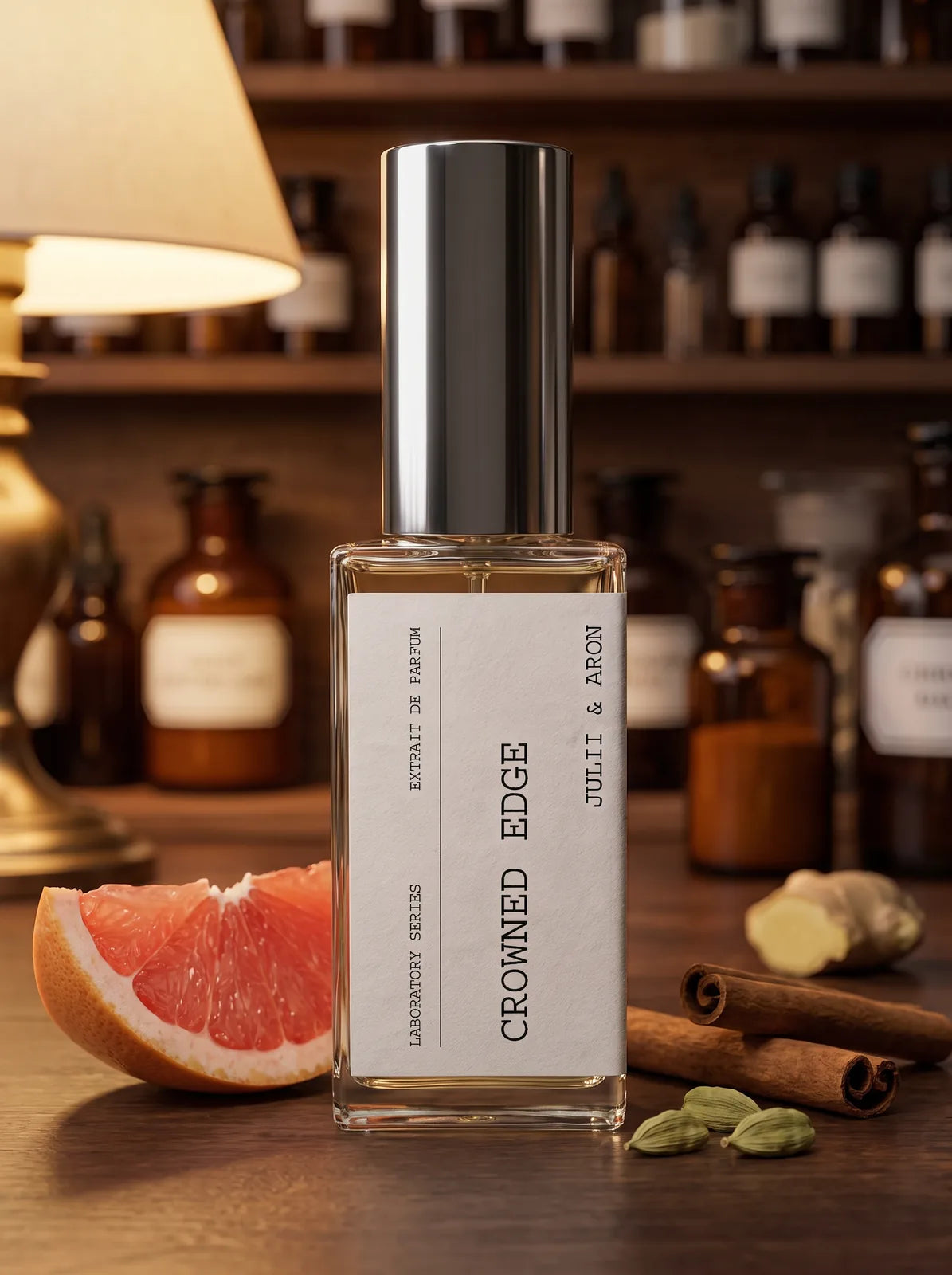 Crowned Edge Extrait de Parfum 50 ml – Laboratory Series von Julii & Aron mit Grapefruit, Kardamom und Zimt